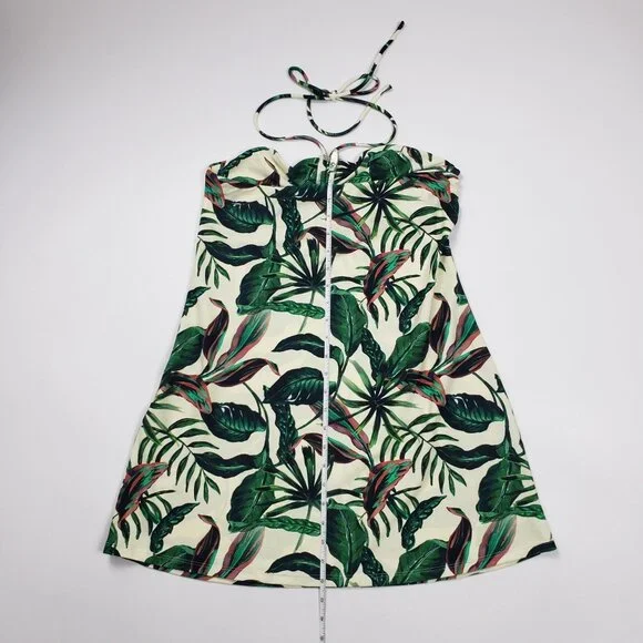 Andie Swim The Waikiki Dress Ivory Palm Tropical Print Summer Dress - Pick Size - Picture 7 of 16